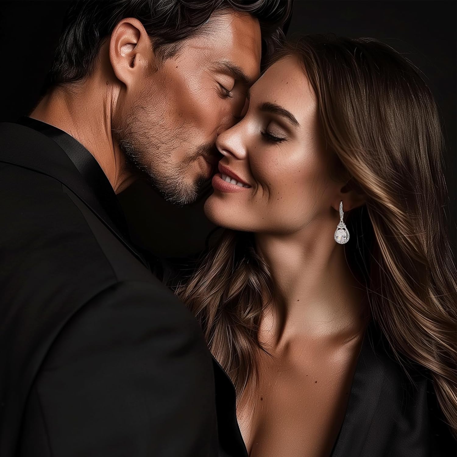 Valentine's Day Gifts for Women |18K G Plated Sterling Silver Birthstone Teardrop Leverback Drop Earring for Women Lady | Wedding Jewelry Gifts for the Bride | Hypoallergenic Oval Cut CZ Earrings - Image 3