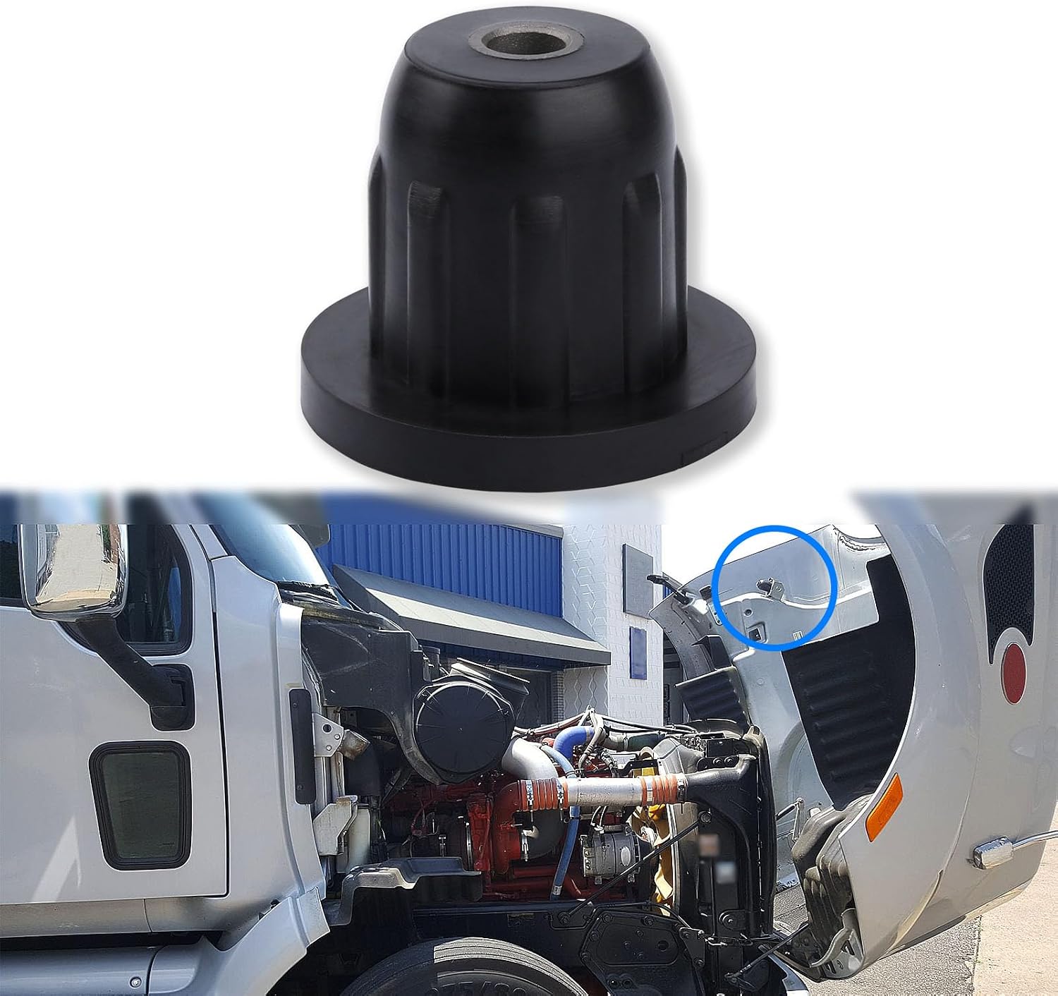 2 Pack Rear Hood Support Fit for Peterbilt 587 Replace L85-6075 M134607UB M134607 L856075, Left and Right Side