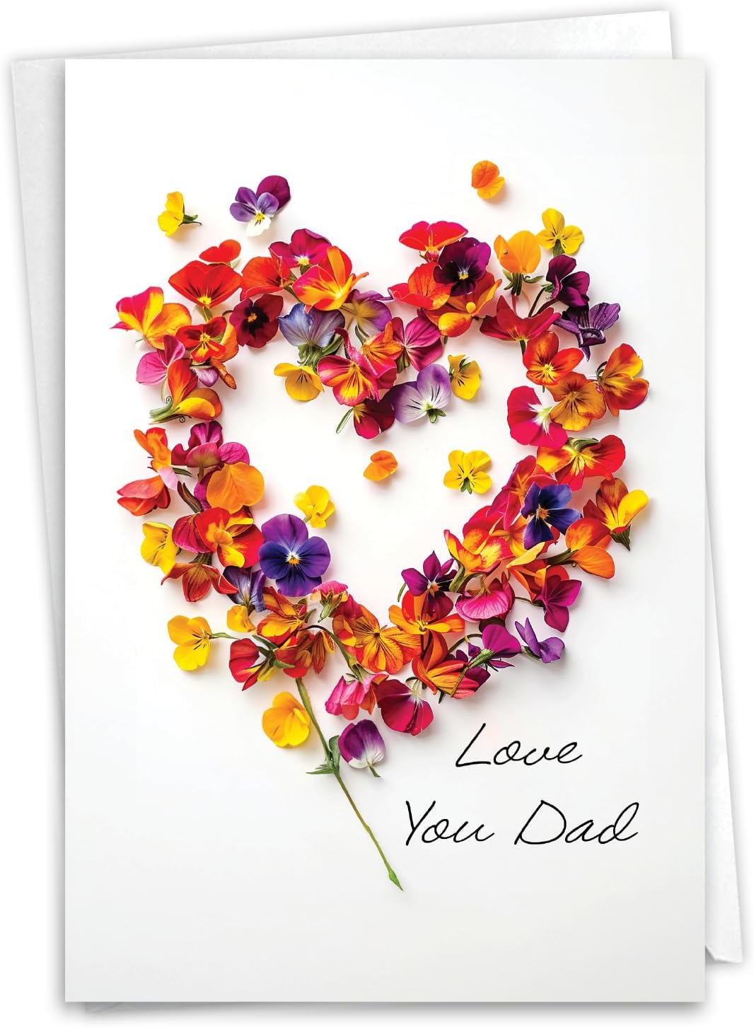 NobleWorks 父の日グリーティングカード 5 x 7インチの封筒付き (カード1枚) Dad Love You Dad -