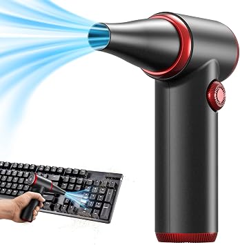 Compressed Air Duster Electric Air Duster with LED Light, Cordless Air Blower Replaces Compressed Air Cans CD09
