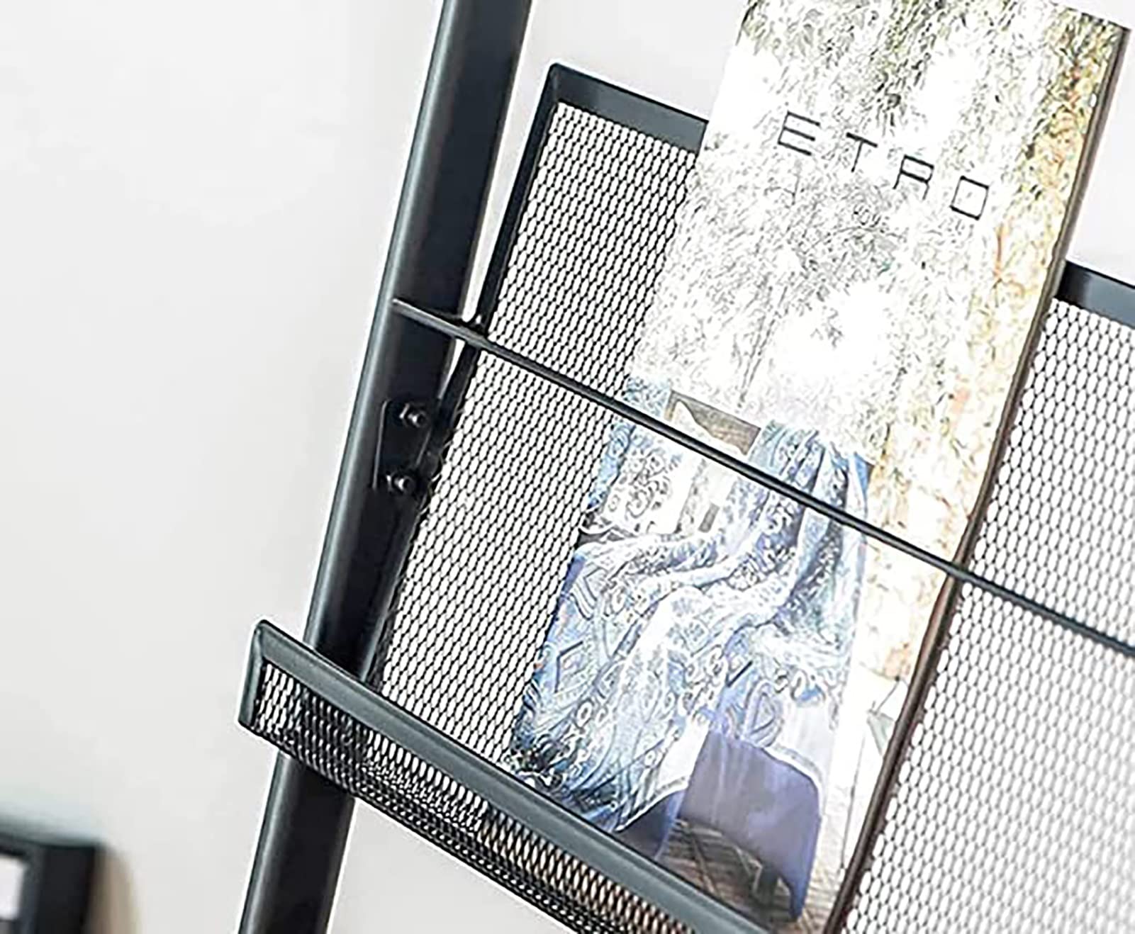 MTSON Prospektständer Literaturhalter des Magazine Stand Literature mit Rädern, Commercial Magazine Rack für 4 Regale, Bodenhörende Broschürenausstellungsständer für Das Schulbüro