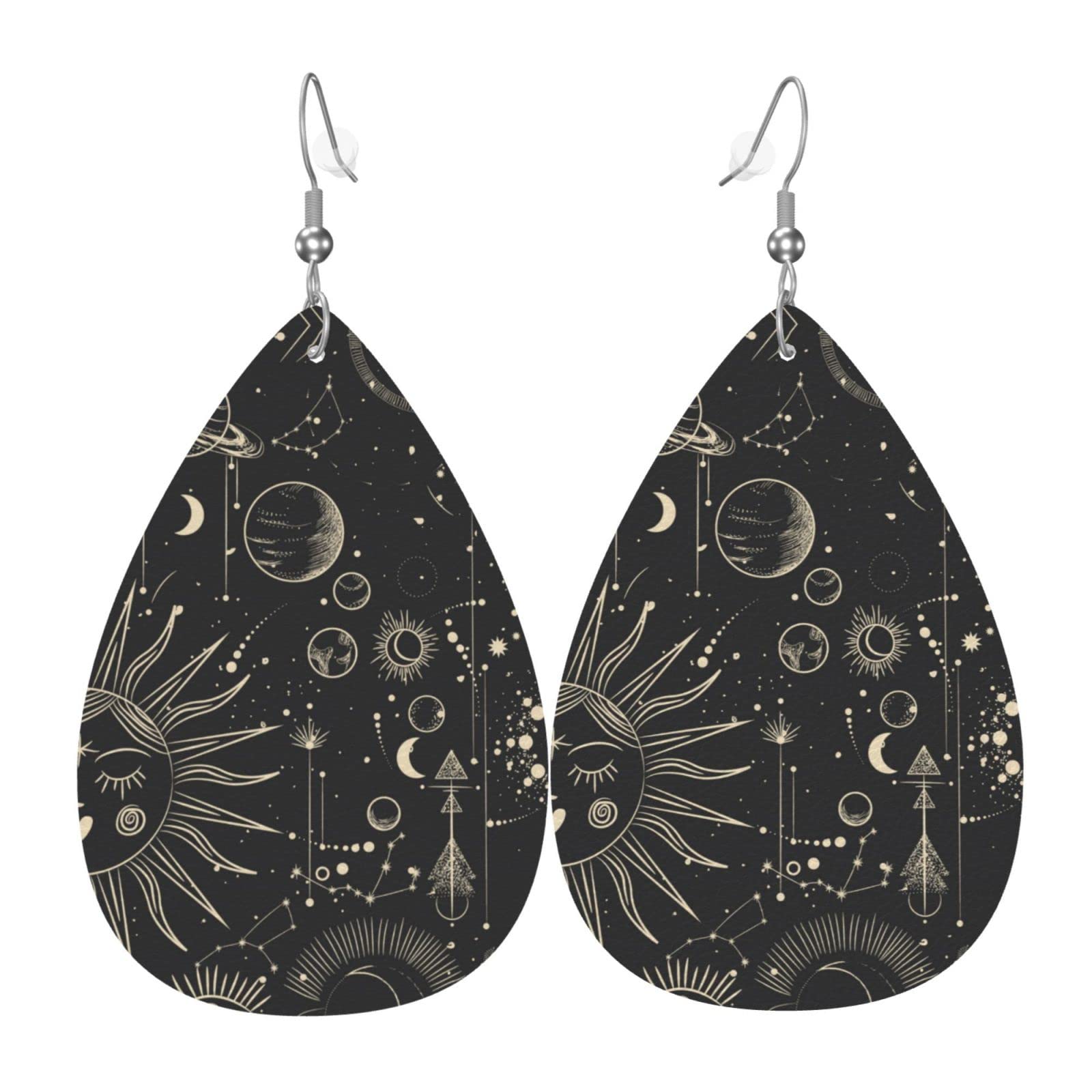 MIOAOSRT Earrings for Women,Leather Earrings Dangle Lightweight Teardrop Earrings Jewelry for Women