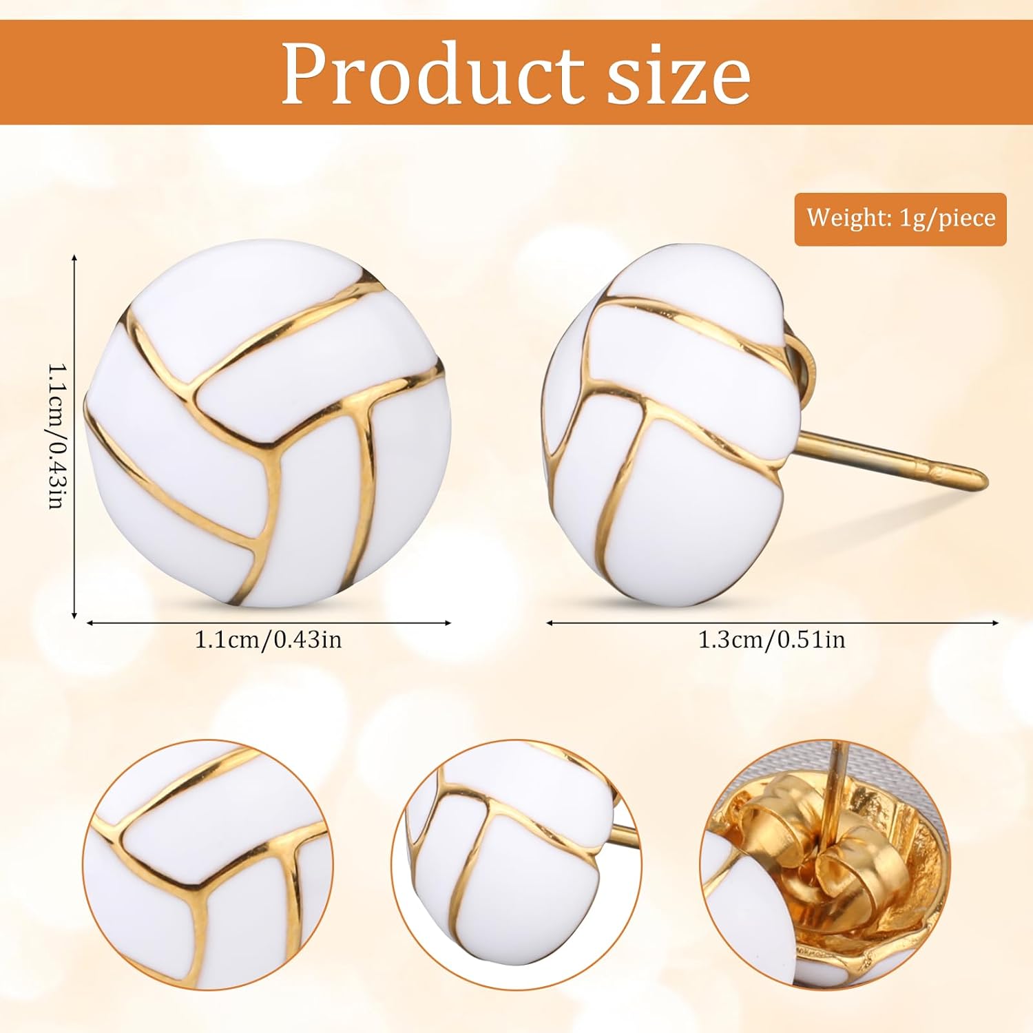 Earrings, Soccer Earrings Stainless Steel Sports Ball Skin-Friendly Soccer Gifts for Women Mom Sports Fan Jewelry Gifts - Image 2