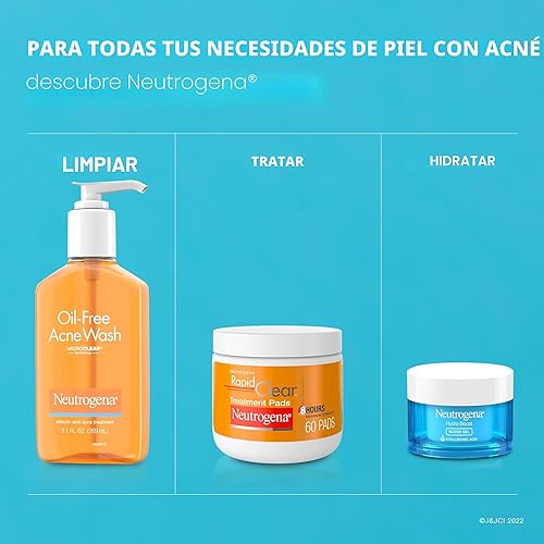 Miniatura 7 de Neutrogena Lavado de acné sin aceite, limpiador facial para combatir el acné con medicina de ácido salicílico, tratamiento para el acné