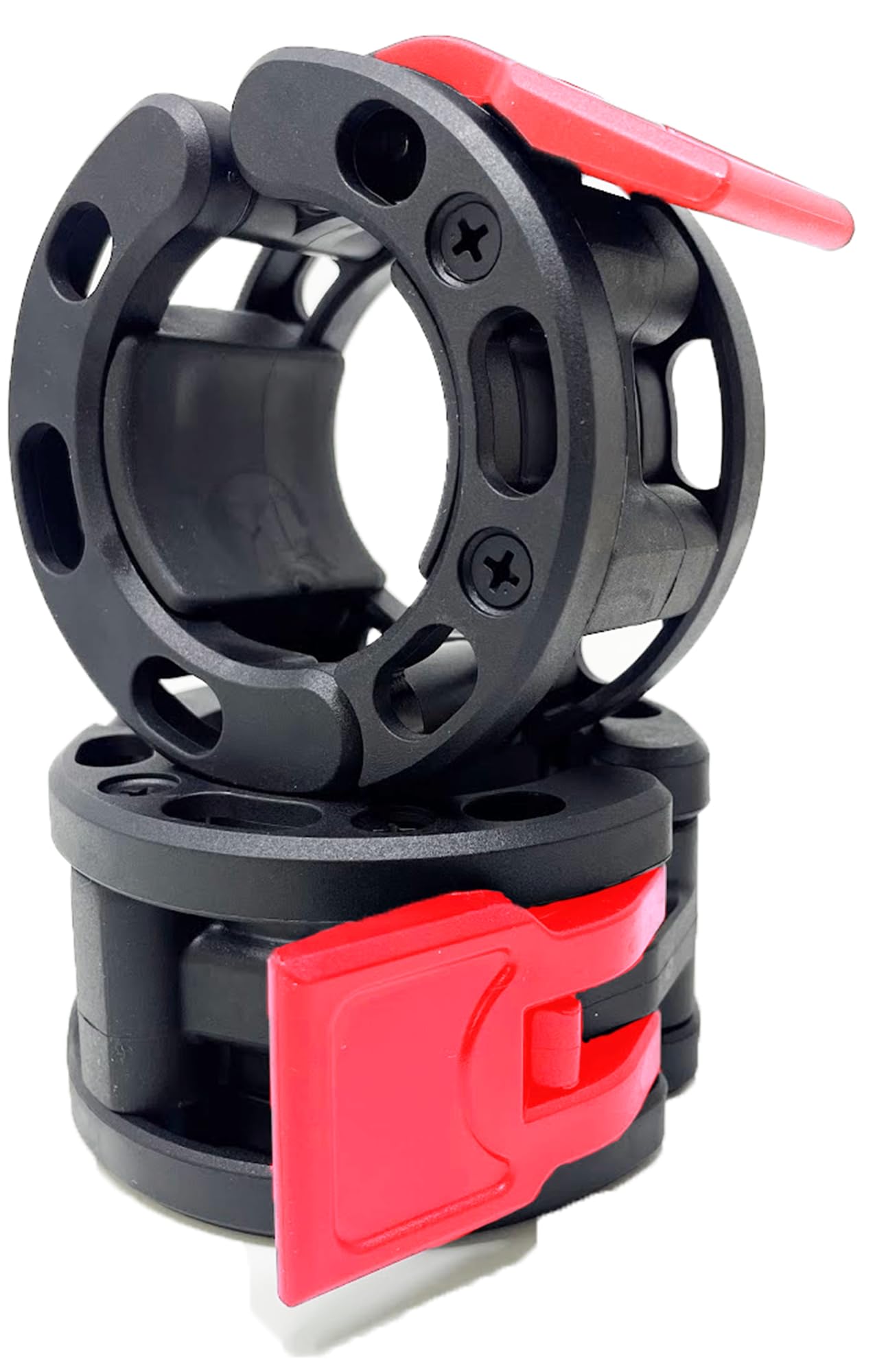 Clout Fitness Olympic - Coppia di Clip per manubri, a sgancio rapido, con Serratura, Adatte per manubri da 5 cm