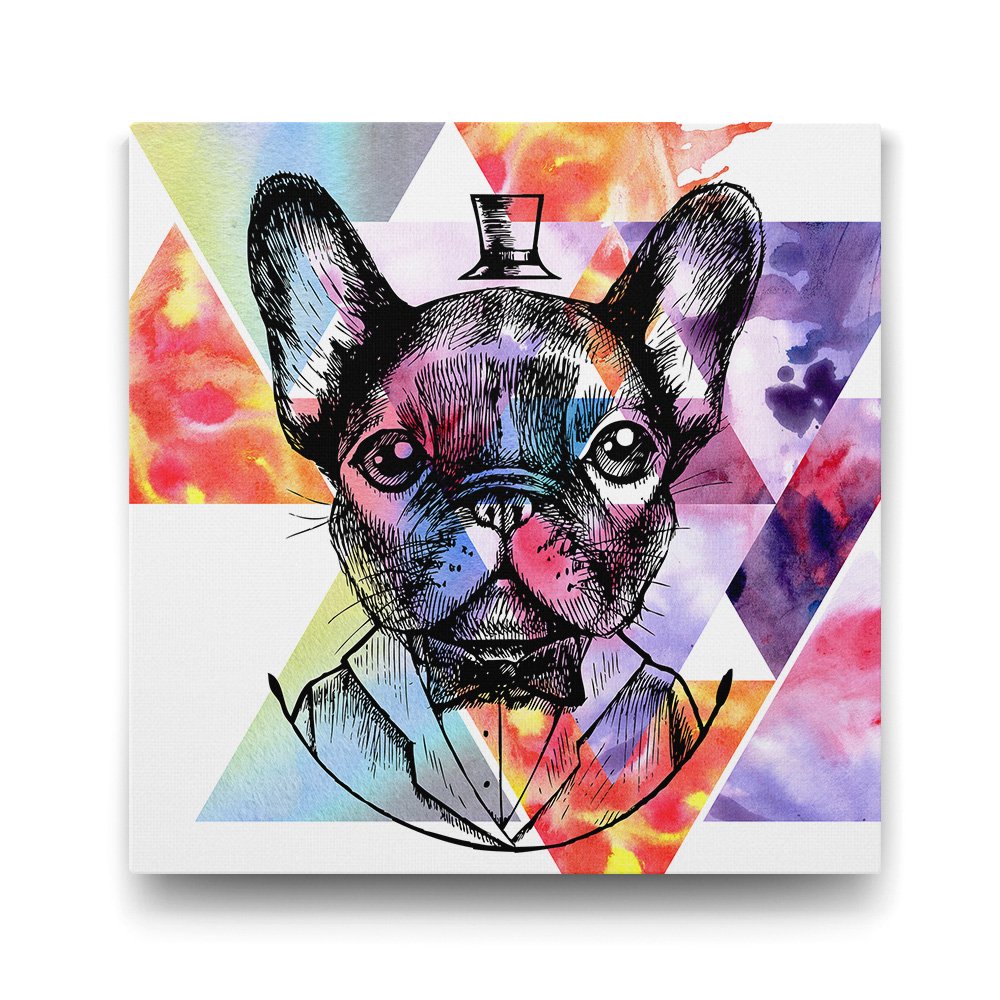 tabloshop King French Bulldog - 70x70cm