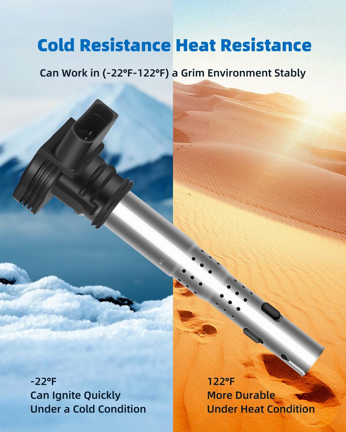 ECCPP UF575 4 ignition coils with 4 iridium Spark Plugs 1675 for Audi A3 A4 A5 A6 Q5 R8 TT RS4 RS5/Volkswagen Jetta Passat Tiguan Beetle CC Golf GTI Replaces# C1627 07K905715F E1075