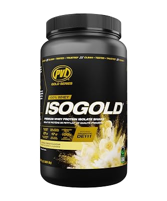 PVL IsoGold grass-fed whey protein isolate, Banana Cream, 840g