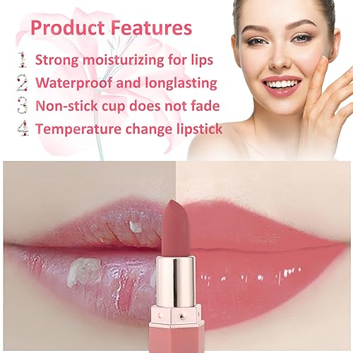 Miniatura 31 de 3 lápices labiales de aloe vera, bálsamo labial hidratante de larga duración, barra de labios nutritiva, lápiz labial, bálsamo labial, cambio