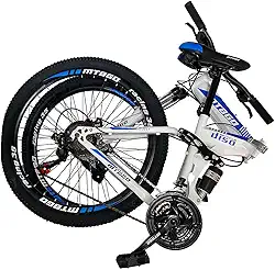 bicicleta mountain bike dobravel aro 26 suspensão duplo freio a disco 21 marchas
