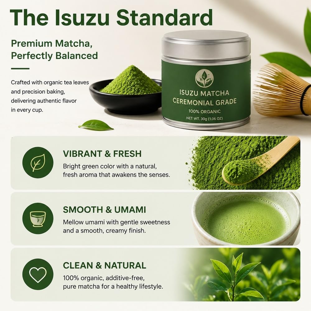 Czysty proszek Matcha, organiczny, do latte i pieczenia