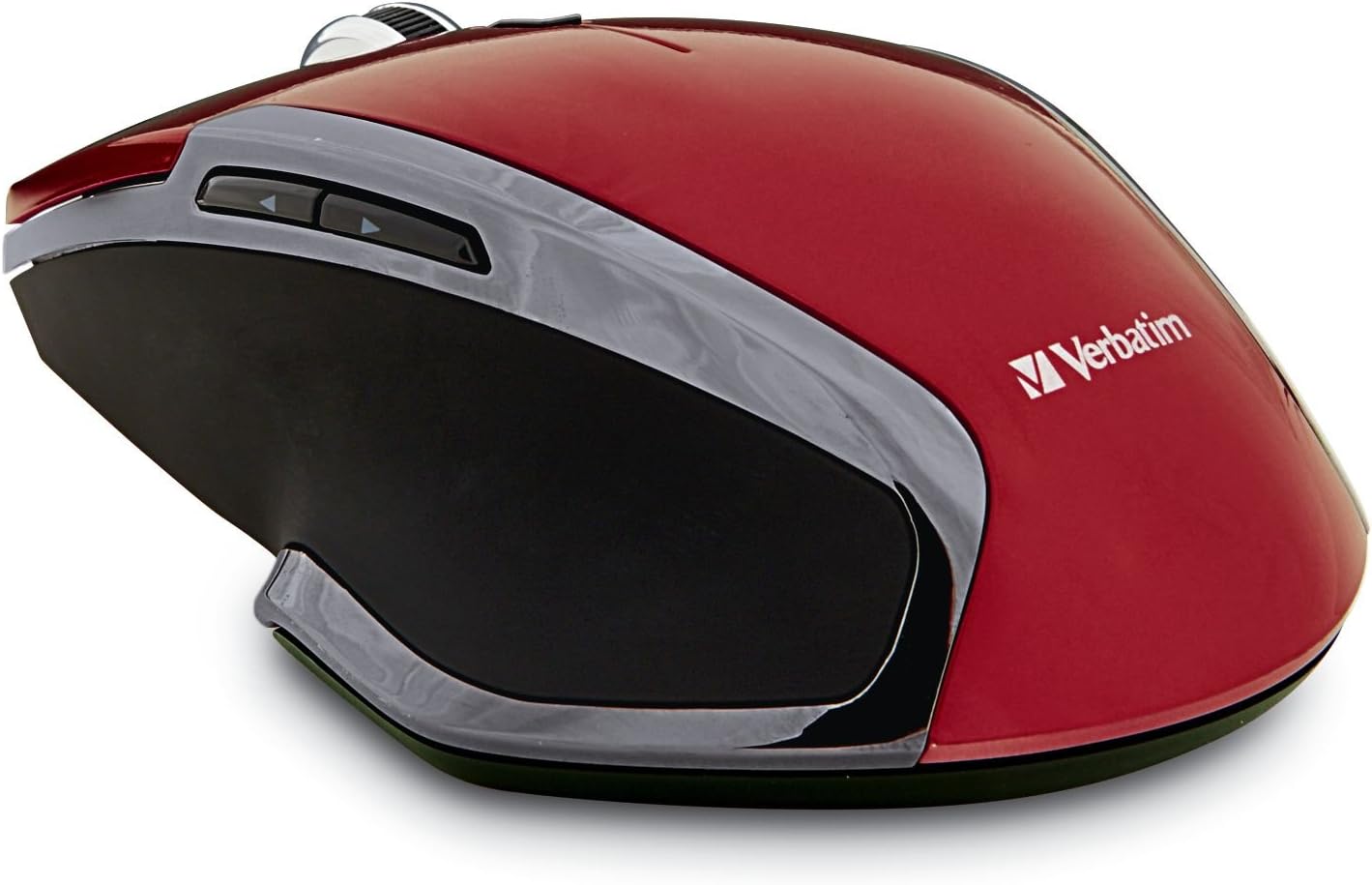 Verbatim Wireless Notebook 6-Button Deluxe Blue LED Mouse, Red 99018