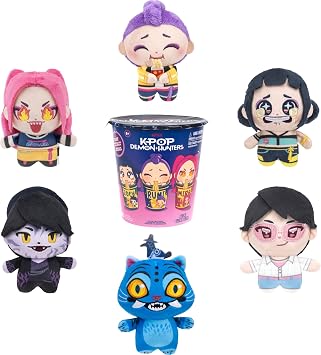 Kpop Demon Hunters 4" Blind Mini Rameyon Cups Assortment - Magic Water Reveal - Mini Collectible Plush - Ages 6+