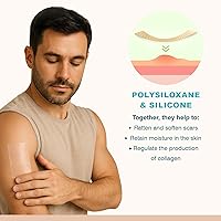 Vista 7 de Cinta de silicona prémium para cicatrices quirúrgicas, hojas de cicatrices de silicona reutilizables y profesionales, cinta médica para queloides