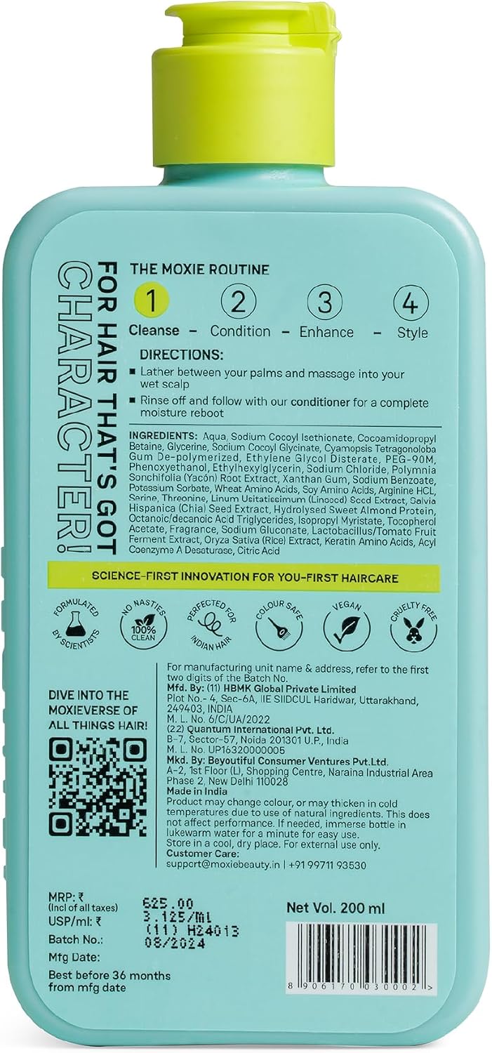 Moxie Beauty Shampoo for Frizzy, Dry, Shampoo | 200ml