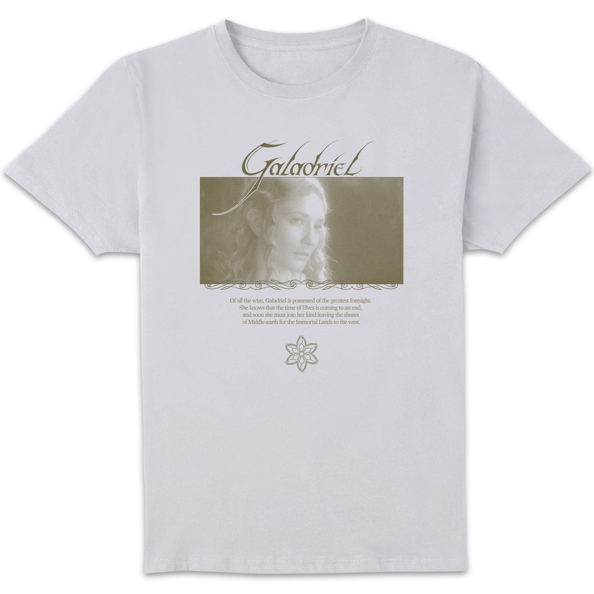 The Lord Of The Rings Unisex White Galadriel Lady Of The Galadhrim Men's T-Shirt - | Size: Medium