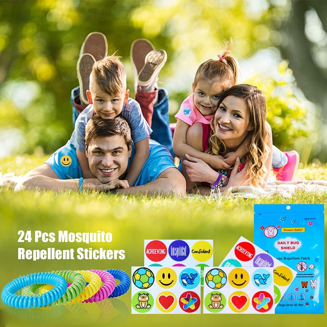 40 Pack Mosquito Repellent Bracelets, Individually Wrapped DEET-Free Insect & Bug Repellent Wrist Bands for Kids & Adults Outdoor Camping Fishing Traveling : Health & Household