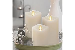 Luminaria flickering flameless LED candles (3"x4.5", 5.5", and 6.5")