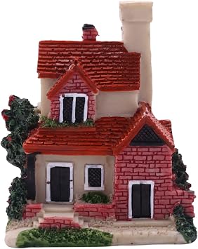 Cute Resin House Miniature House Fairy Garden Landscape Home Garden Decoration Resin Crafts 4 Styles Color Random
