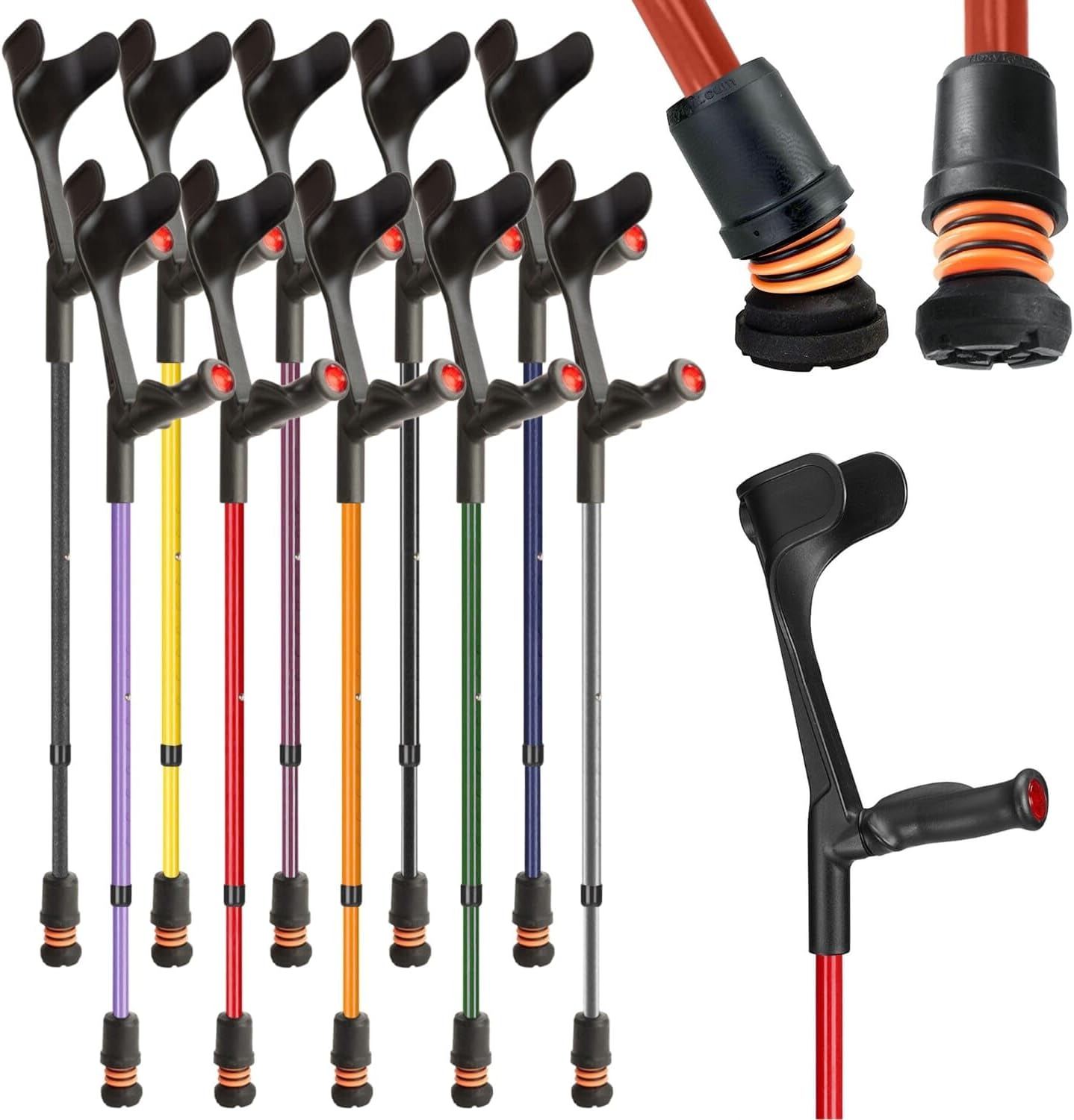 Flexyfoot Comfy Grip Open Cuff Crutches