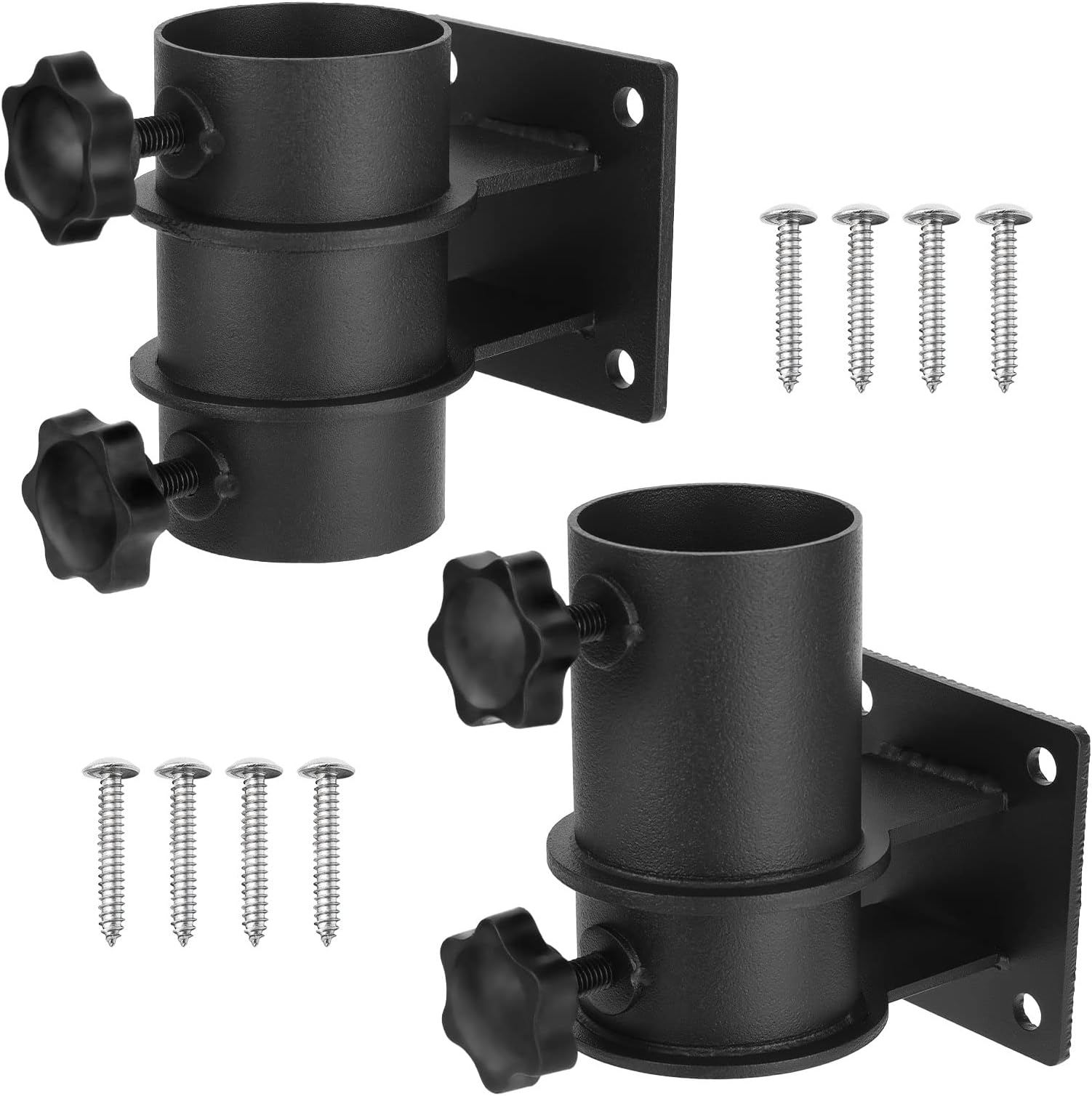 Fumive Patio Umbrella Base Umbrella Clamp Mount Bracket for Deck Railing, Mount to