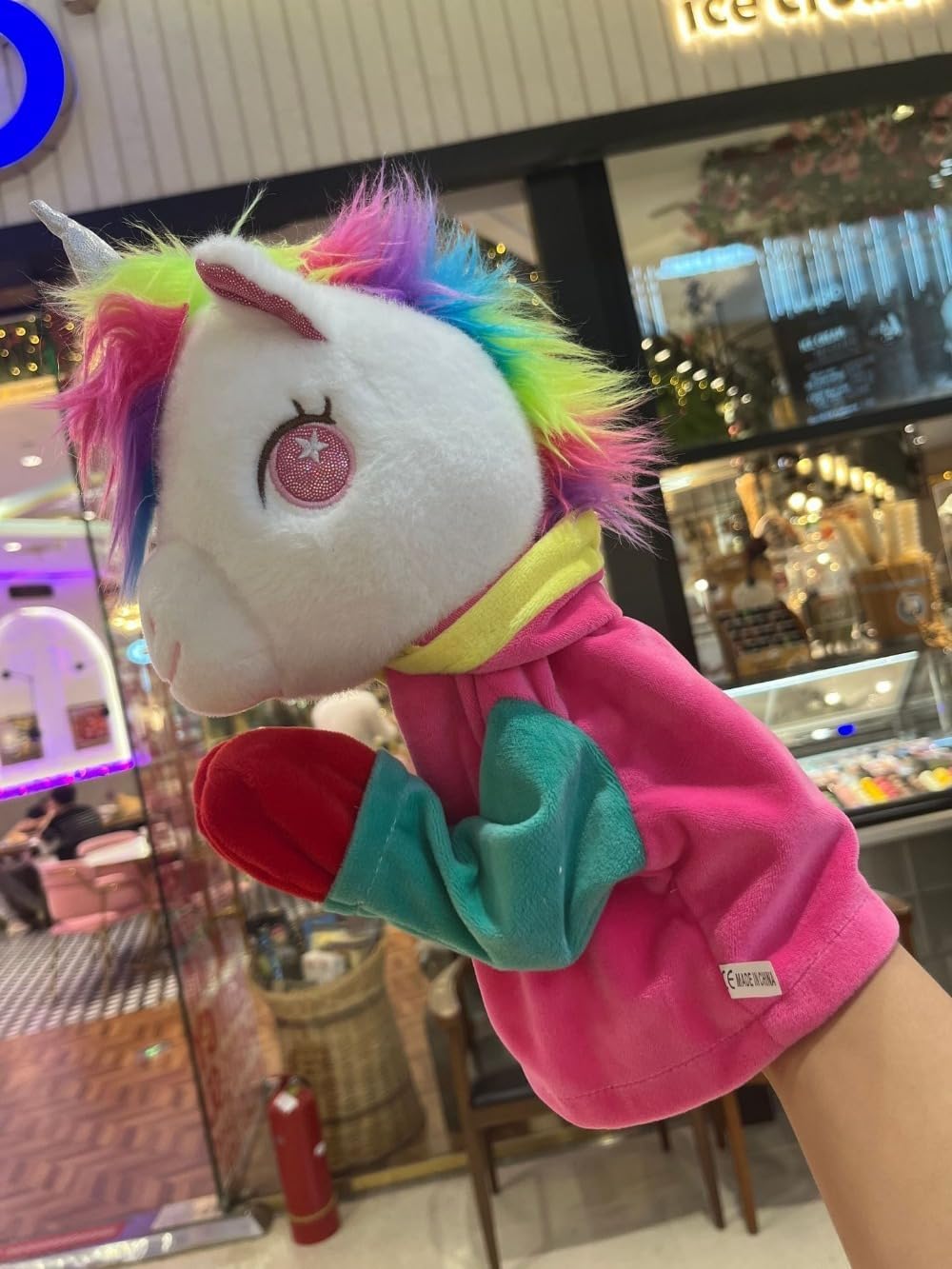 Kung Fu Sharks, Boxing Puppets, Hand Puppets - Boxing Puppets, Kung Fu Animal Toys Husky Gloves, Birthday Party Pet Toys, Funny Gifts for Small Dogs and Cats to Play with (Rainbow Unicorn)