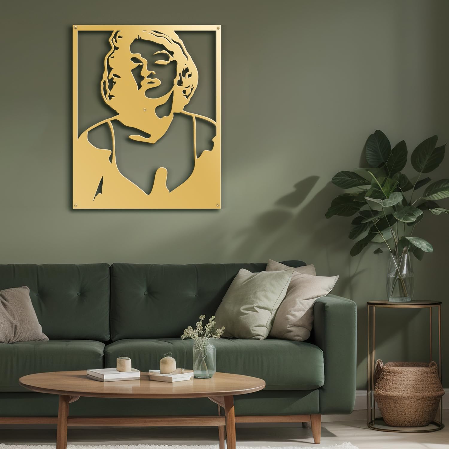 SIGNLEADER Metal Wall Art Decor Abstract Line Clock Minimalist Modern Abstract Wall Sculpture Hangings Home Decoration for Living Room, Bedroom, Bathroom, Kitchen, Outdoor - 18" Black