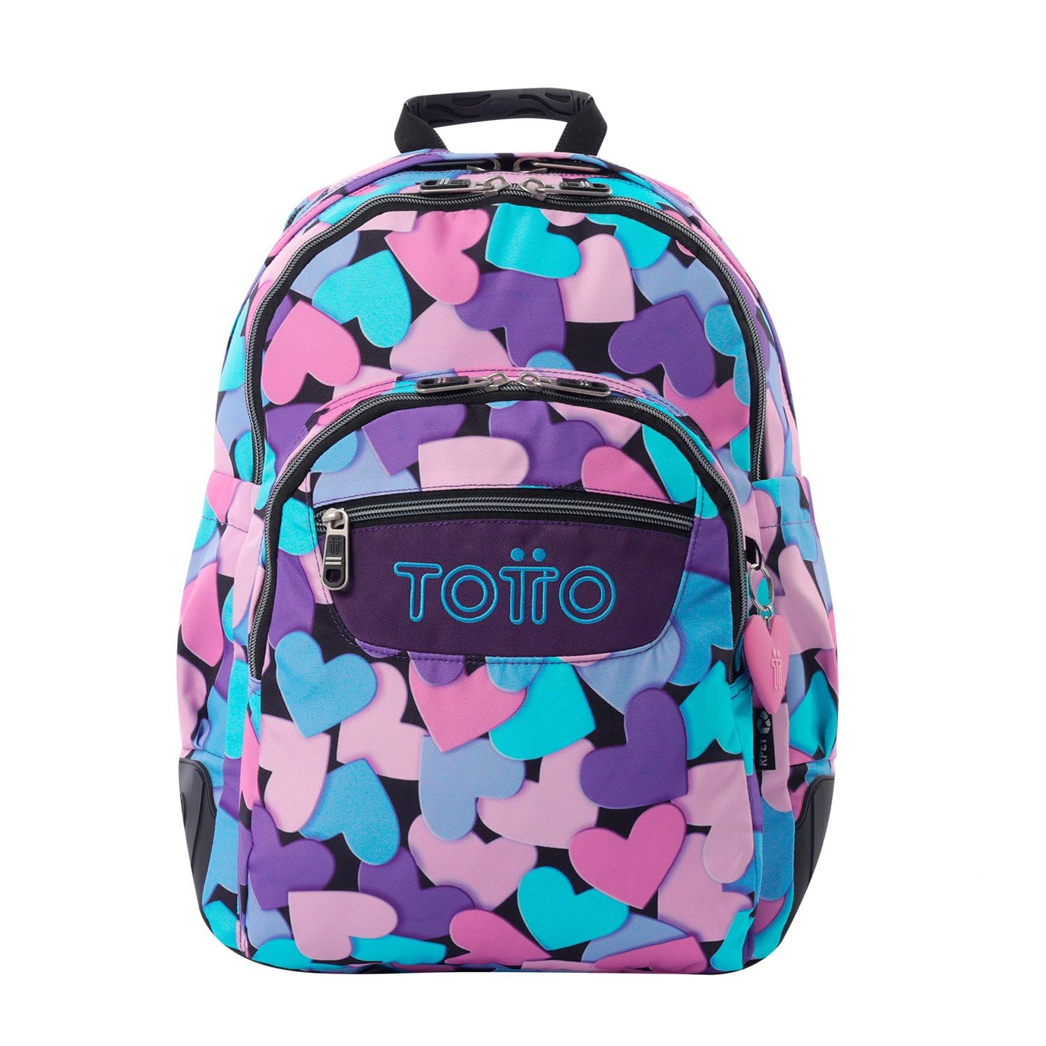 TOTTO - Mochila Escolar Grande, Modelo Rayol, Capacidad 19 L, 3 Compartimentos, 2 Bolsillos Botella, Bolsillo para PC 14", Espaldar Ergonómico con Flujo de Aire, Correas en S, Estampado Dear Blue