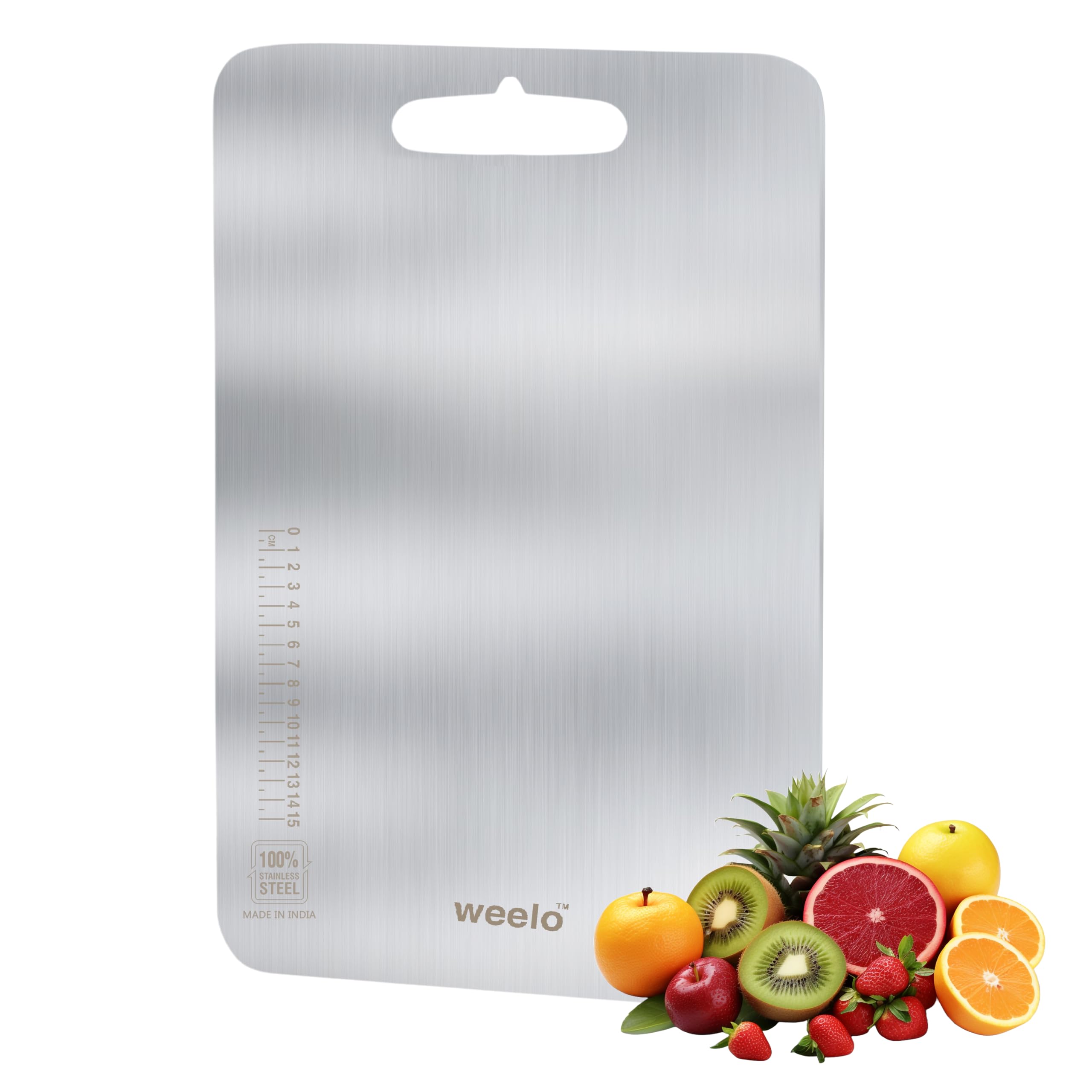 Weelo Stainless Steel Chopping Cutting Board for Kitchen - Premium Vegetable and Fruit Cutter, Heavy-Duty Metal Chopping Board Large (Size- 35.5x25CM) (B0DF35GQV1) Amazon Price History, Amazon Price Tracker