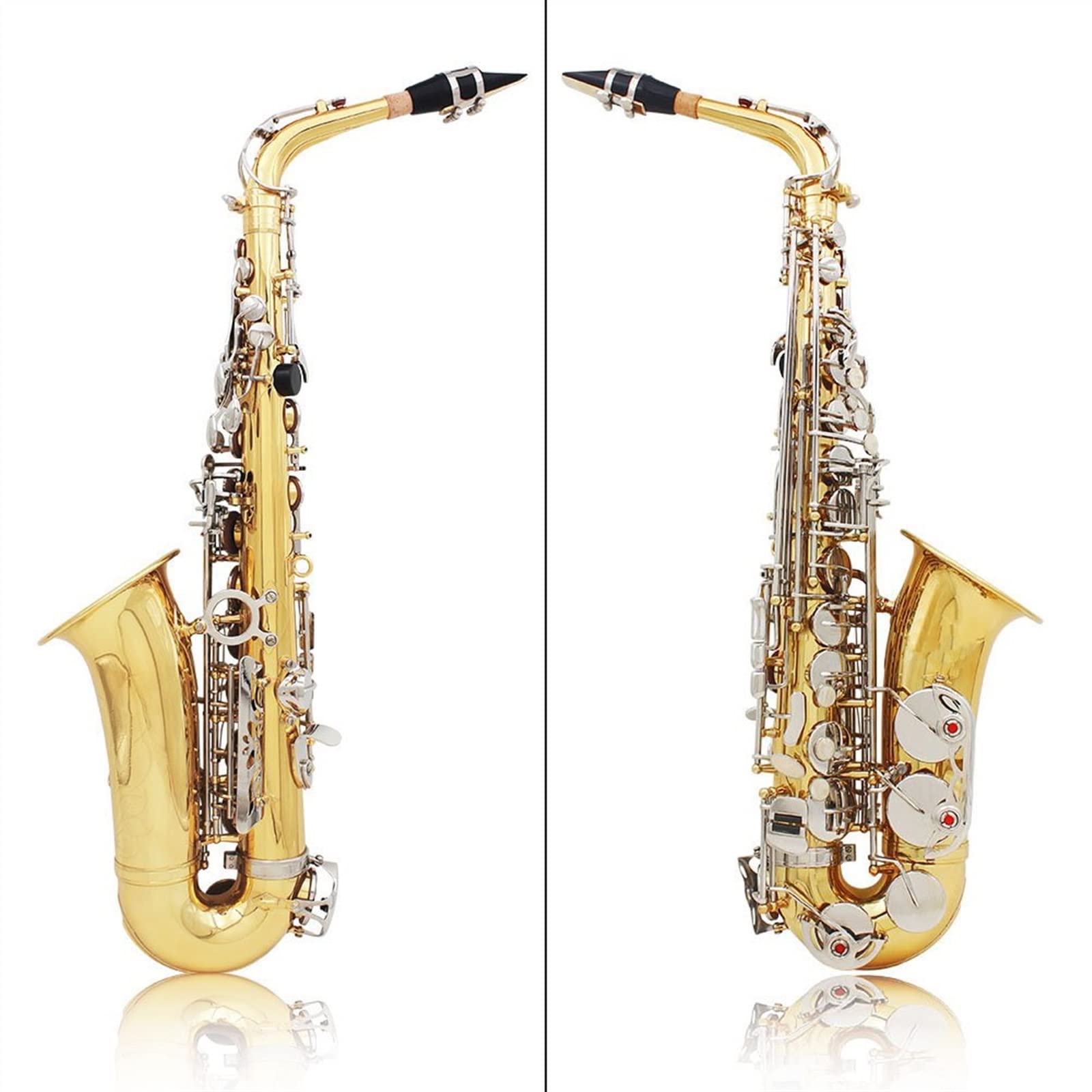 Sassofoni Sassofono Contralto Sax Ottone Lucido inciso Mi bemolle Mi bemolle Guscio Bianco Naturale Bottone Strumento a fiato