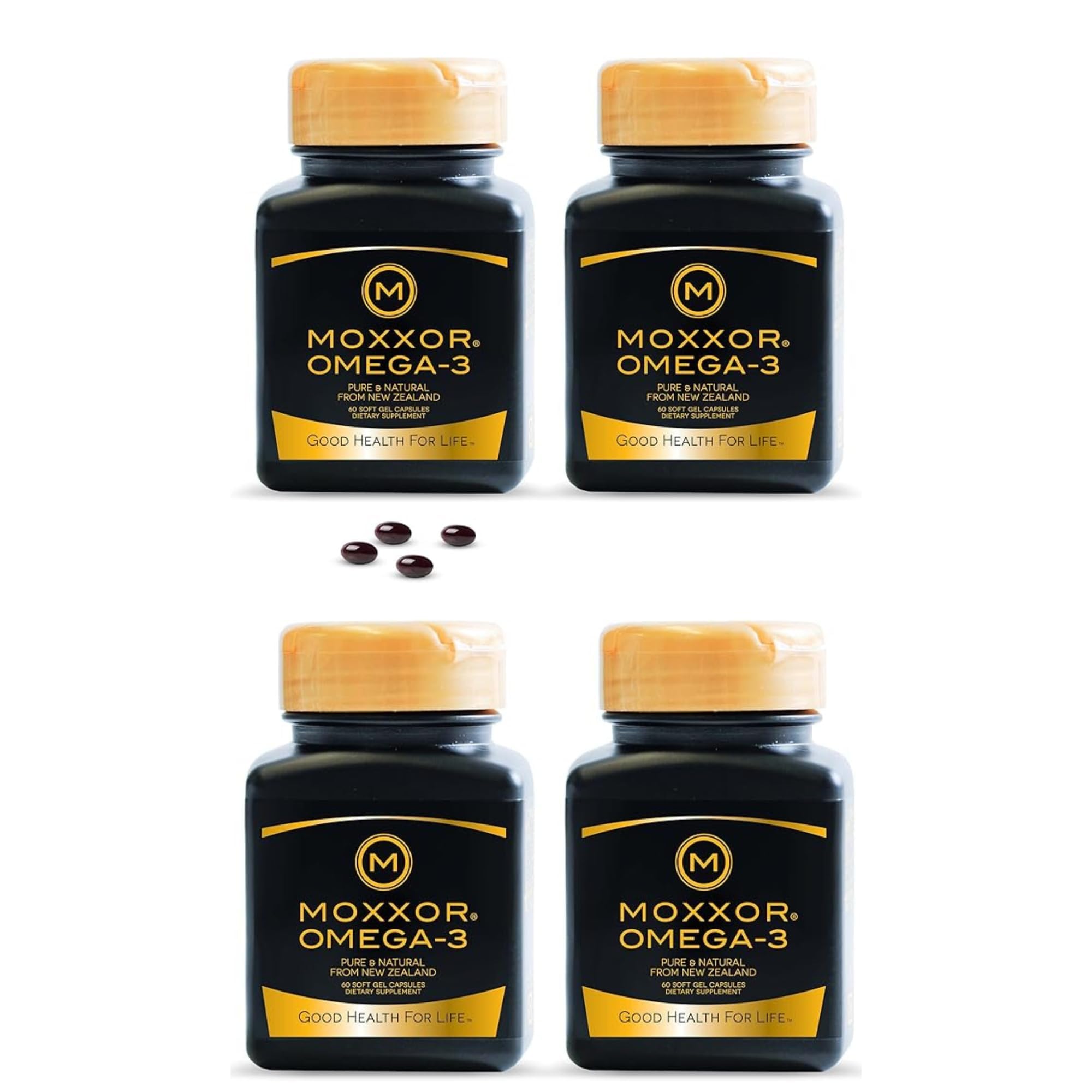 Omega-3 Green Lipped Mussel Oil Softgels, 4-Pack 60 Count (Pack of 4)