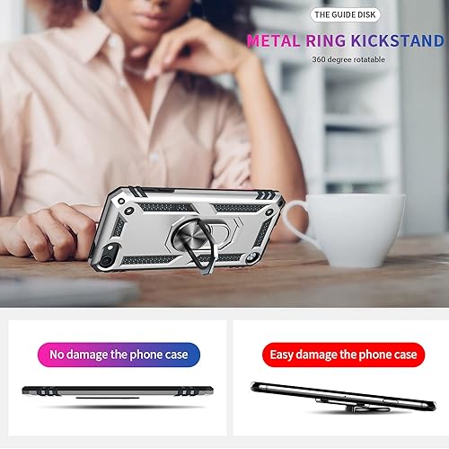 Miniatura 8 de ULAK Funda compatible con iPod Touch 7iPod Touch 6 con 2 protectores de pantalla HD, funda híbrida resistente a prueba de golpes con soporte