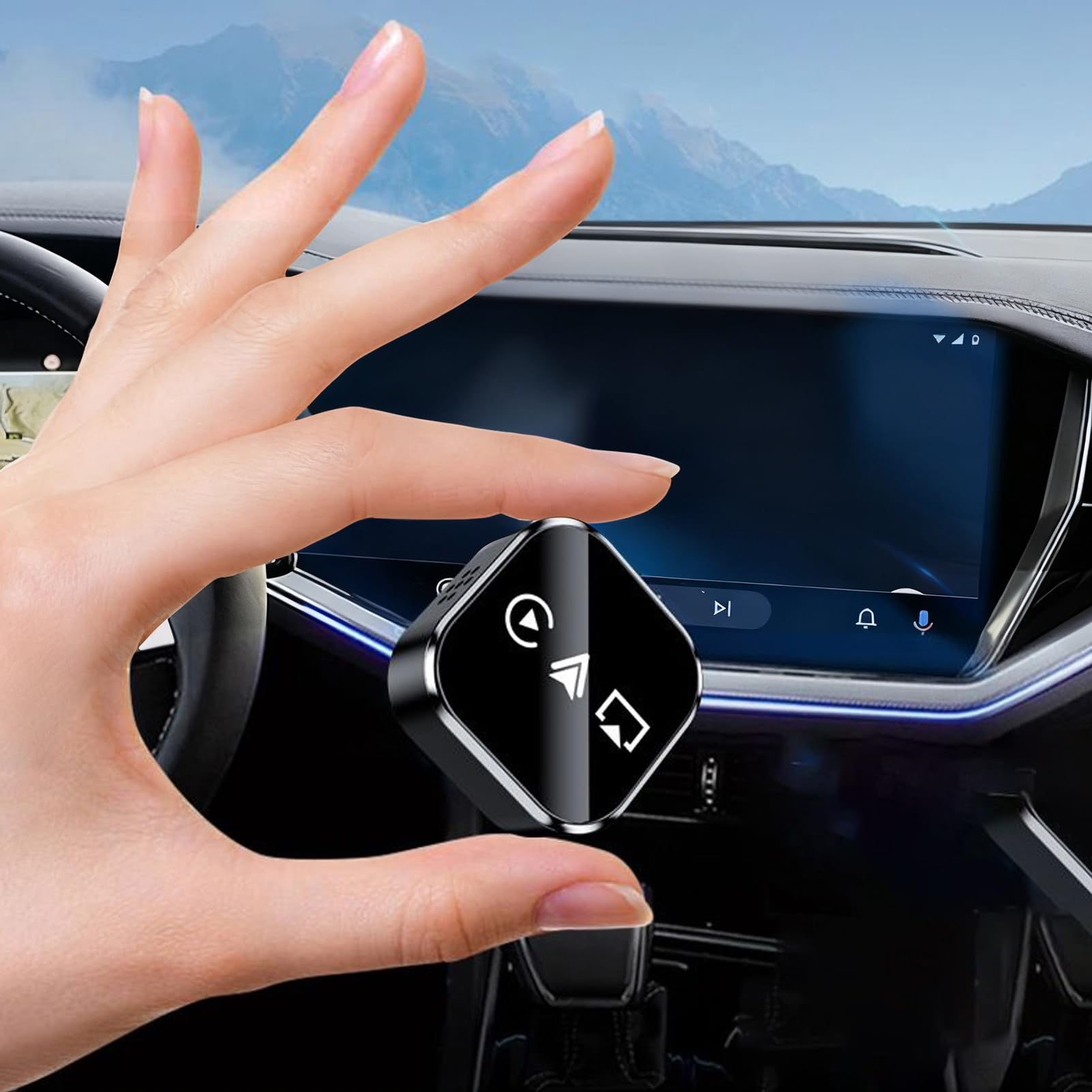 Adaptador De Espejo De Pantalla Para Coche | Reproductor De Audio | Adaptador De Video De Cable A Inalámbrico Para Pantalla De Coche | Para Enlace De Medios De Audio Emparejar Teléfono Móvil Ver