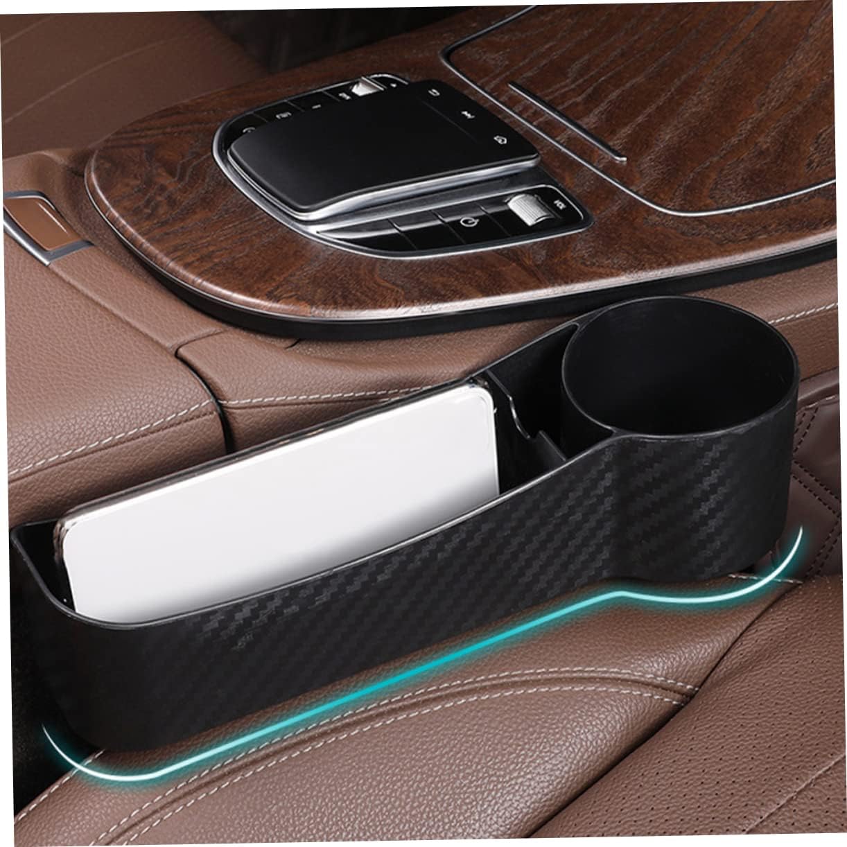 Alipis 1pc Car Seat Gap Filler Organizer Plastic Storage Box for Front Seats Car Accessories Tidy and Organized Install Seconds