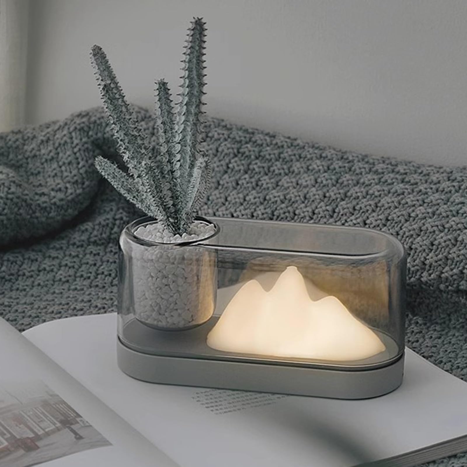 Lampka nocna Biurkowa lampa stołowa lampka nocna mini roślina doniczkowa umieszczenie ściemnianej konstrukcji ładowanie Lampki nocne (Color : B)