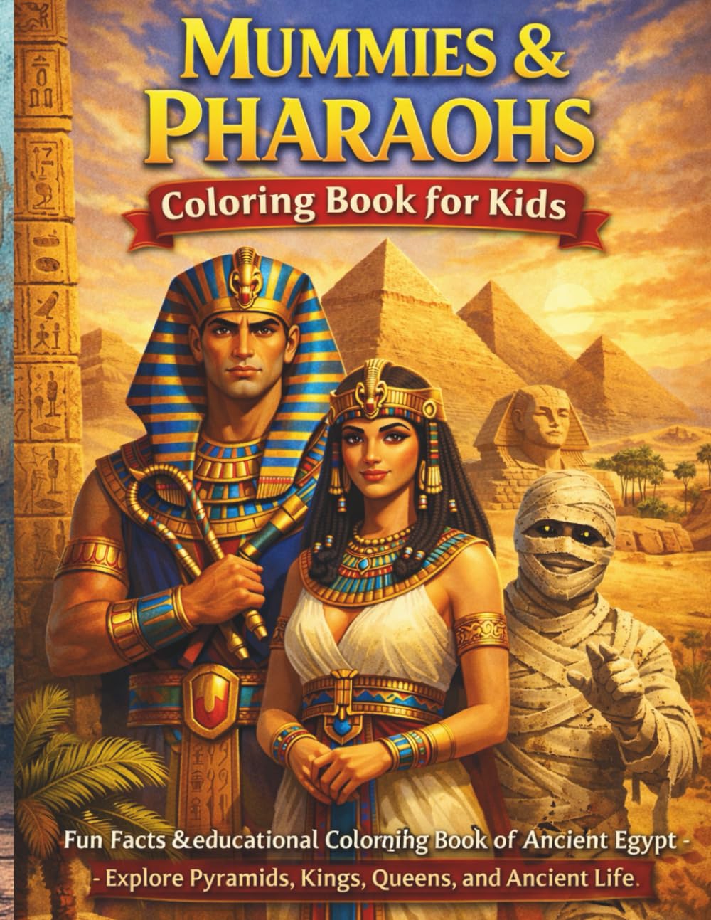 Mummies & Pharaohs: Ancient Egypt Coloring & Activity Book for Kids: Educational Coloring &Activity Book Book for Kids (Discover Ancient Educational Coloring & Activities for Kids)