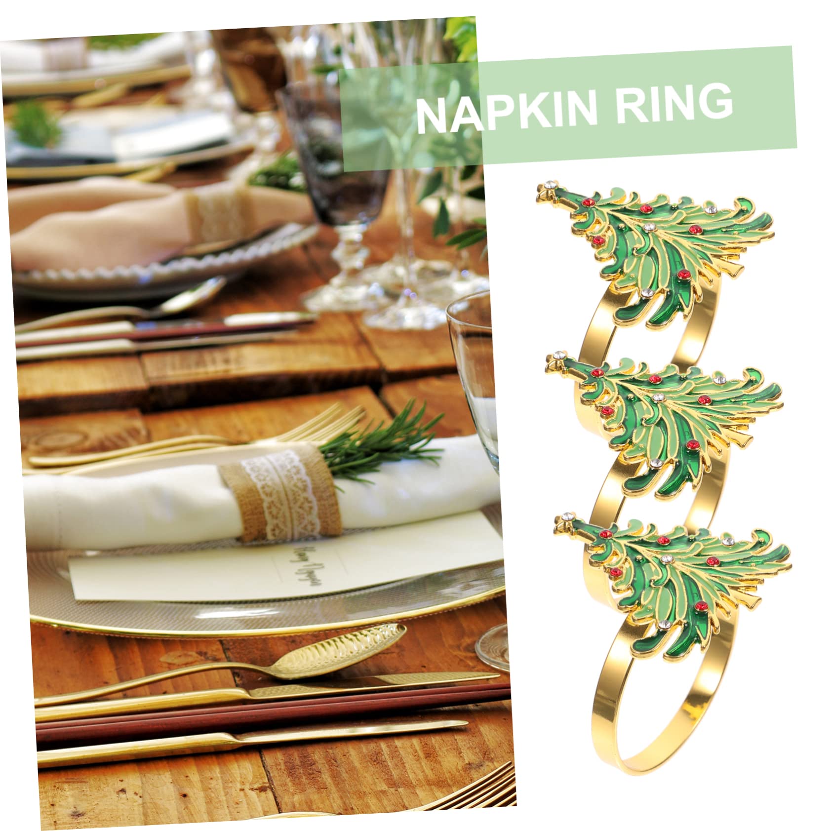 2sets Legierung Weihnachten Party Serviettenhalter Weihnachten Baum Servietten Clips Abendessen Tisch Dekorationen 12 Stücke * 2