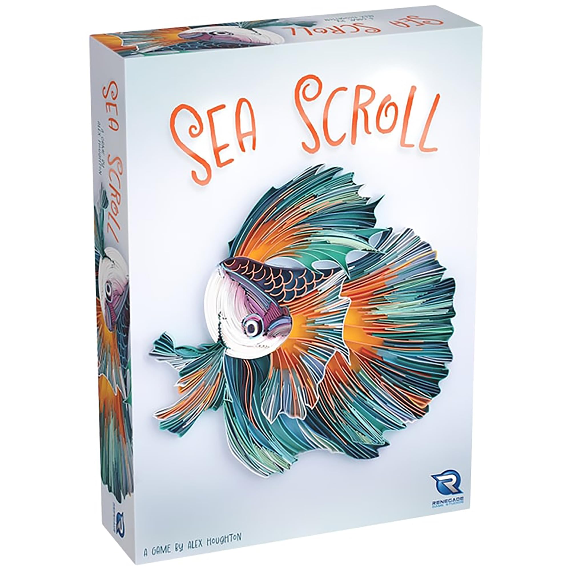 Renegade Games : Sea Scroll - Set Collection Board Game, Gather Large Schools of Fish, Paper Quilling Art by Yulia Brodskaya, Ages 10+, 2-6 Players