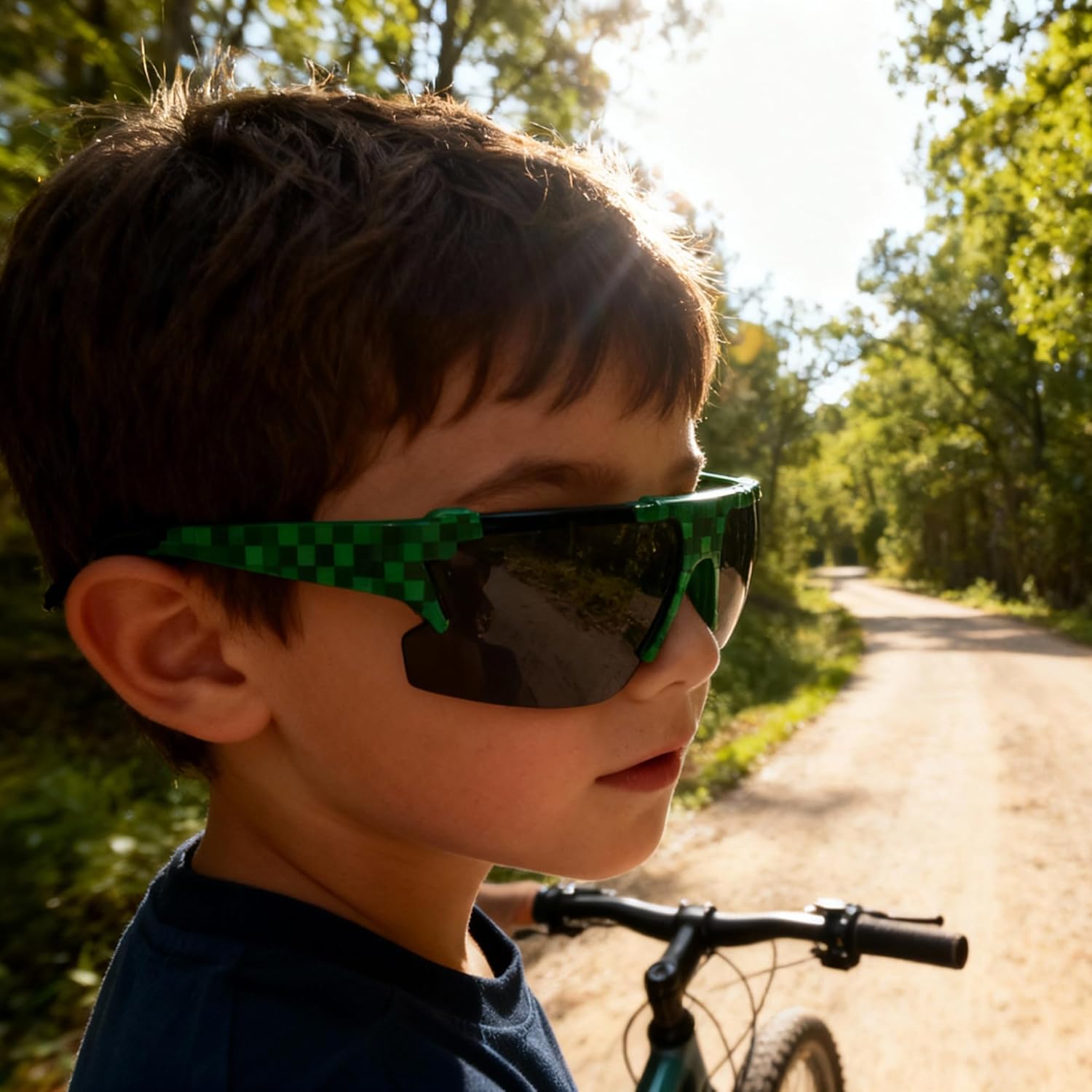 Kids Pixelated Gamer Sunglasses for Boys Girls Ages 3-10, Cool 8-Bit Style Polarized Sport Glasses, UV400 Protection, Flexible TR90 Frame for Video Game Fans & Party Favors - Image 2