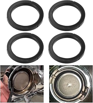 E61 Silicone Sealing Ring for Gaggia Espresso Machine, 73 x 58 x 8.5 mm, Heat Resistant up to 230 °C, Durable Brewing Head Seal for E61 Group, Black (4 Pieces)