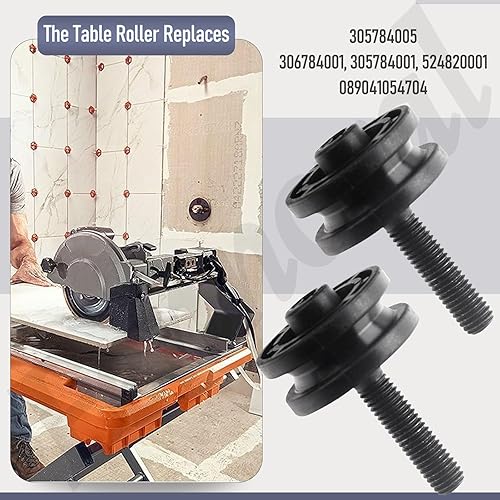 Miniatura 12 de 305784005 305784001 - Ensamblaje de rodillo de sierra de azulejos compatible con Ryobi DT180EVO para sierra Ridgid de 7 pulgadas R4030, R4030S