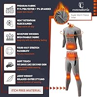 Vista 7 de CL convallaria Thermal Underwear Long Johns Set Mens Winter Hunting Gear Sport Base Layer Bottom Top XS-4XL