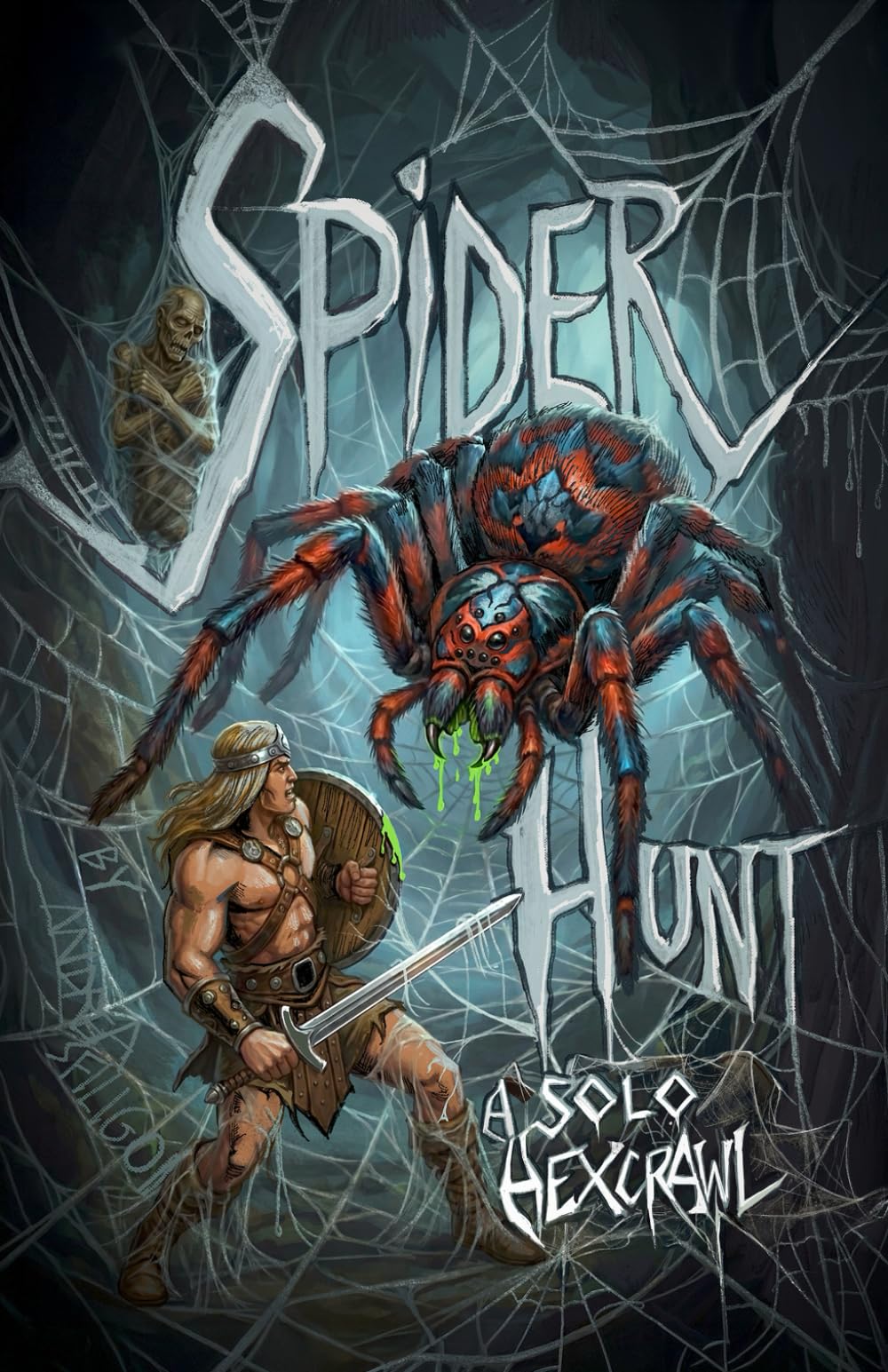 Spider Hunt: A Solo Hexcrawl (Two Dice Solo Adventure System)