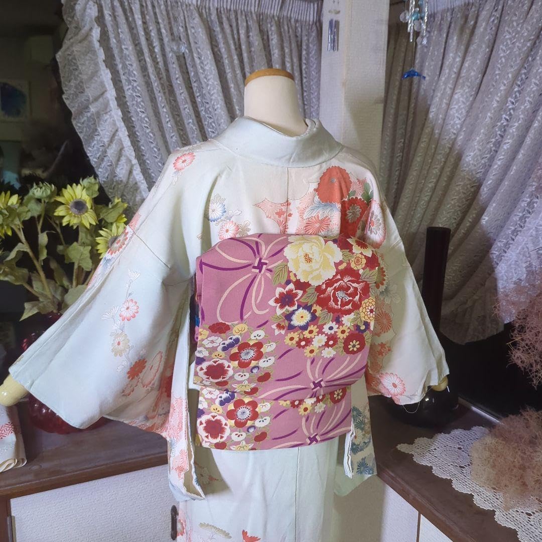 華やかな花模様が美しい撫松庵のリバーシブルの京袋帯です 帯1 華やかな花模様が美しい撫松庵のリバーシブルの京袋帯です 帯1