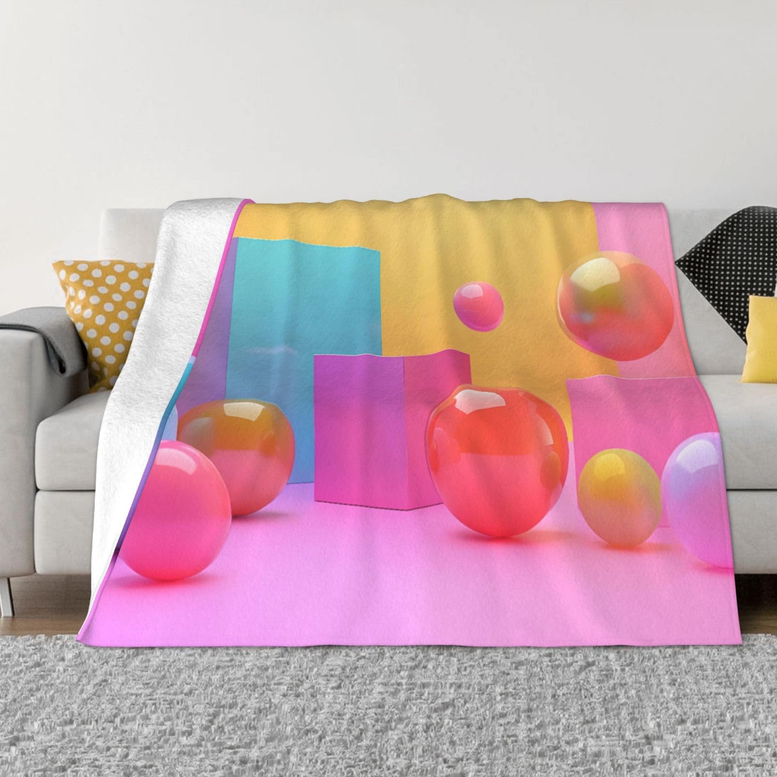 Couverture de canapé en flanelle colorée pour des soirées cocooning chaleureuses au salon