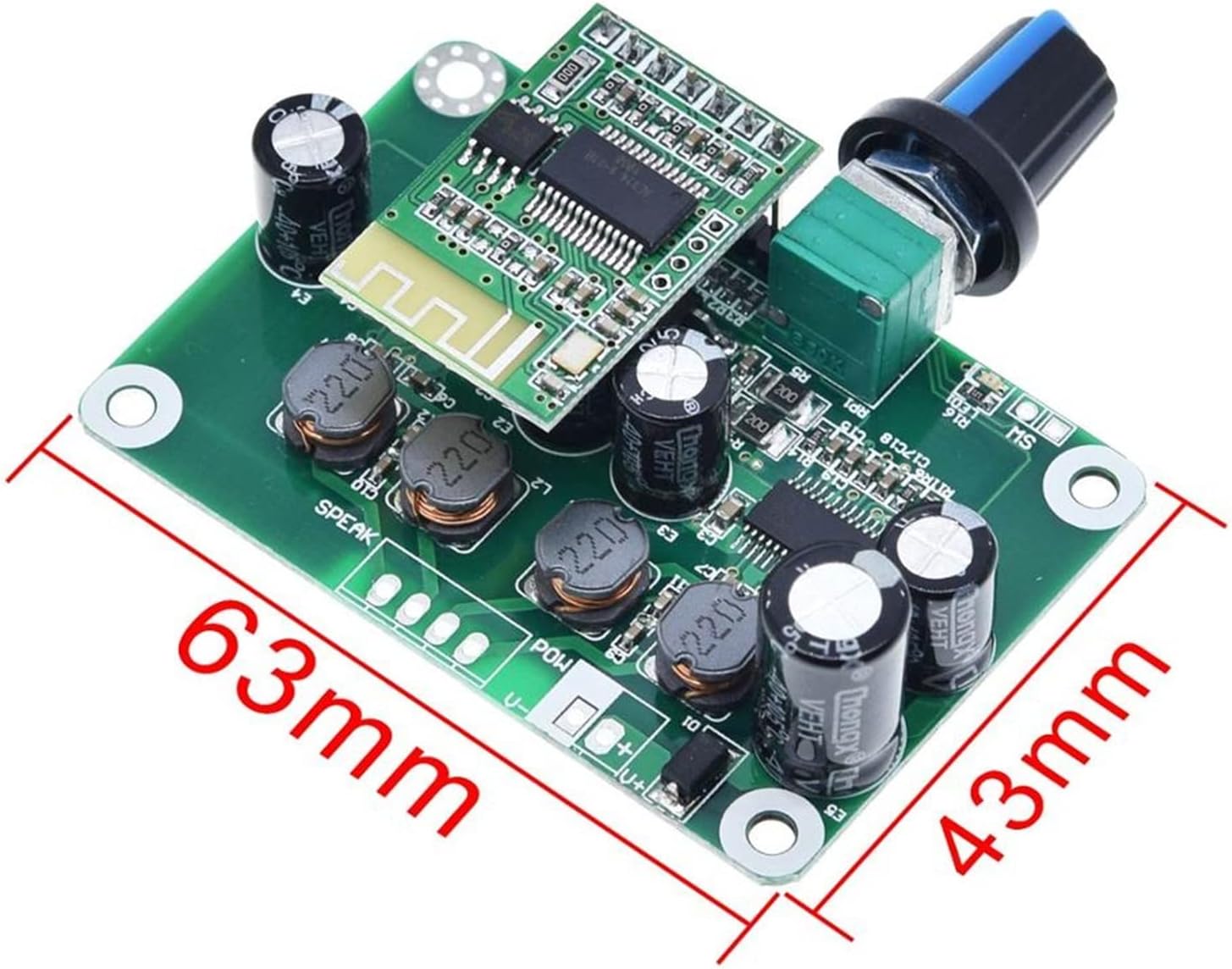 Bluetooth 4.2 TPA3110 30w+30W Digital Stereo Audio Power Amplifier Board Module 12V-24V Car for USB Speaker Portable Speaker 1Pcs