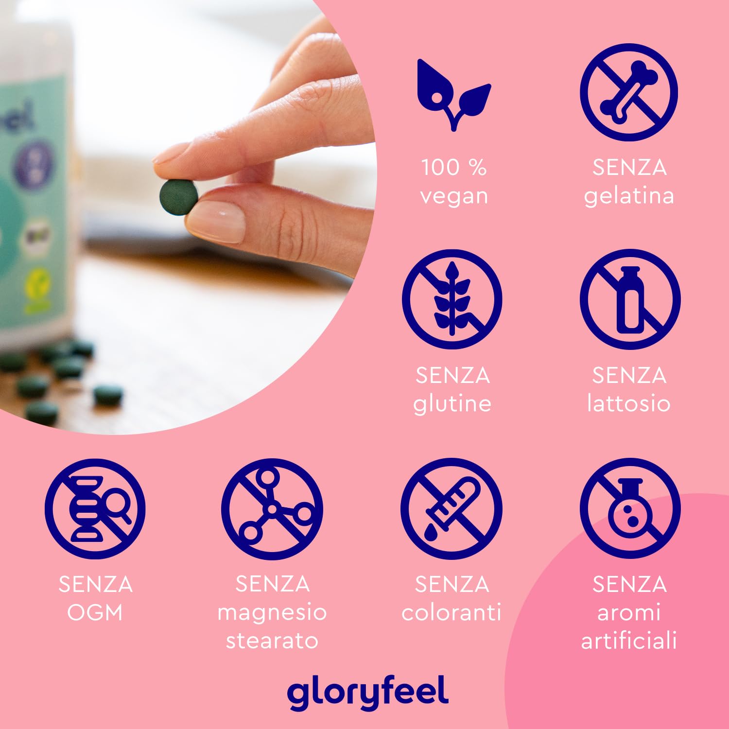 Spirulina Bio, 600 compresse BIO 500 mg, Alto dosaggio, Ricca di ficocianina, proteine e vitamine, Alga Spirulina pura, Analizzata e Confezionata in Germania, Vegan e senza Additivi