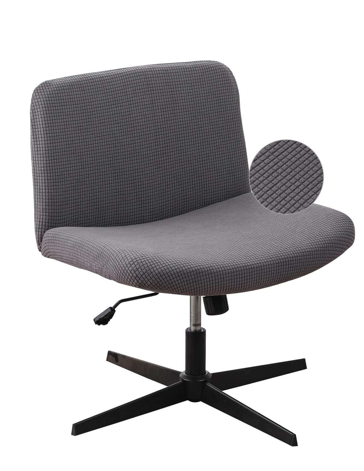 LavishCover Armless Chair Cover Office Desk Chair Cover, Waterproof and Elastic Criss Cross Chair Cover, Exquisite Vanity Chair Cover, Mid Back Wide