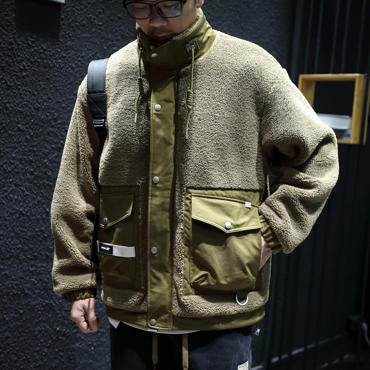 Winter American Style Outerwear for Men, Large Size Workwear Jacket for Men's Casual Cotton Clothing