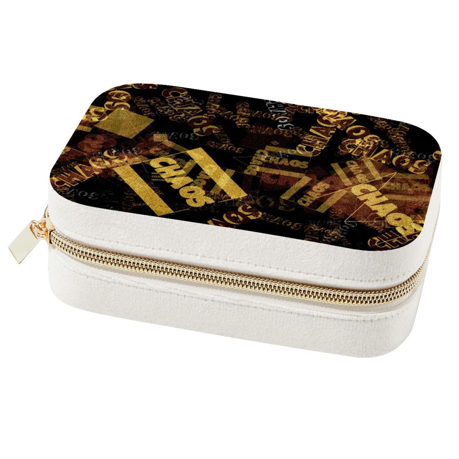 Boîte à bijoux portable anti-nœud avec miroir pour bague et boucle